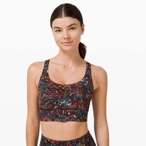 💙 Lululemon Multicolor Abstract Print Sports Bra